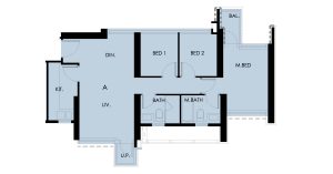 項目3房單位平面圖