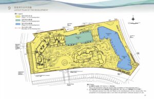 13rc00156367MEFRWDEE | 利嘉閣地產有限公司 Layout plan of the development with color coded phases Phase 1 yellow Phase 2 green Phase 3 blue and a dashed boundary line